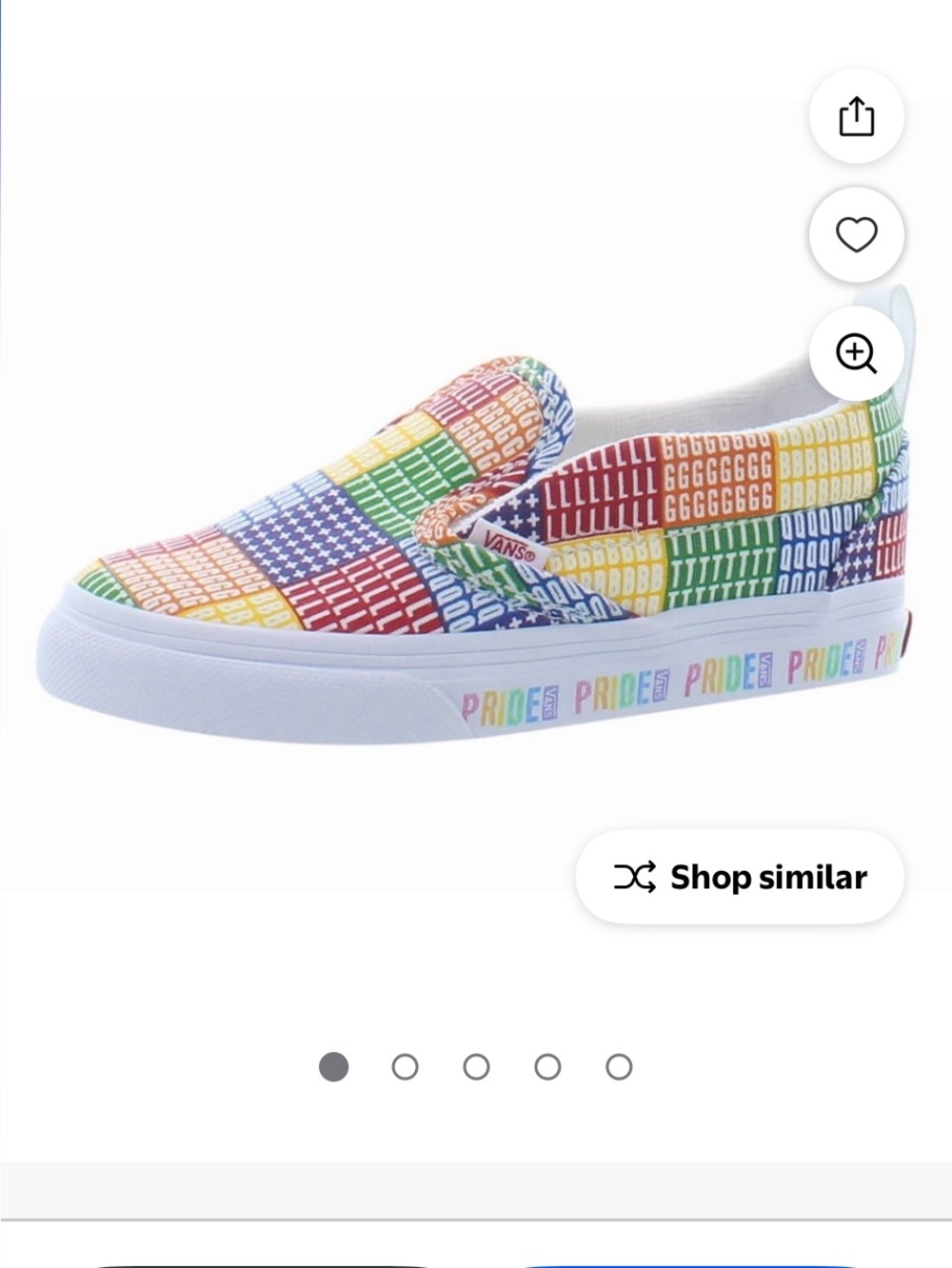 Vans Kids Slip-On — Rainbow Patchwork Pride